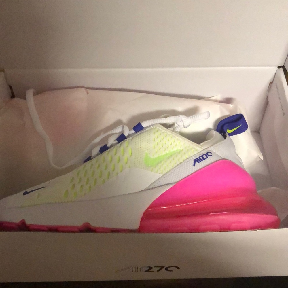 Air max270 white/volt-pink Blast BLANC/Rose Blast/volt. New in box